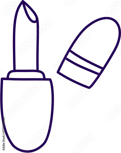 Simple lipstick cosmetic icon.