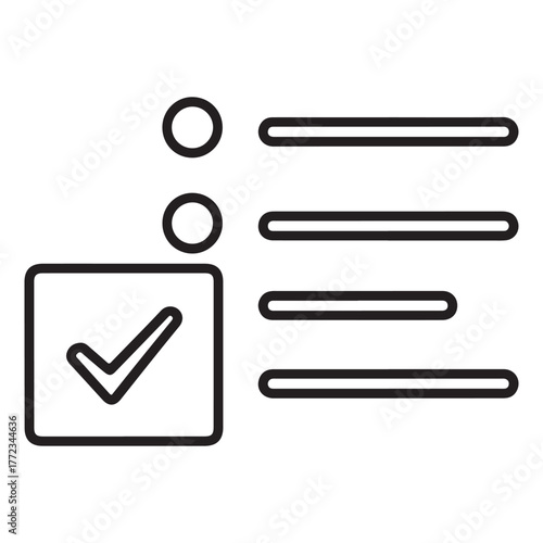 Check mark buttons icon line art