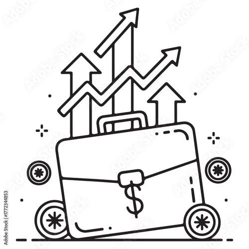 Real estate concept icon line art