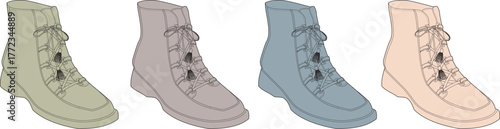 Various Colors of Winter Ankle Boots Set for Fashionable Style