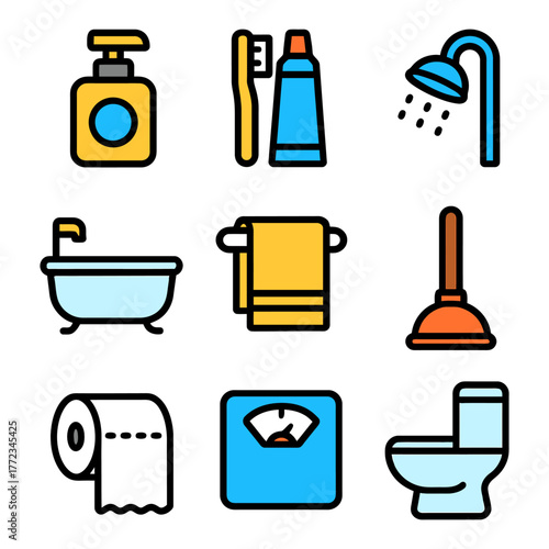 Bathroom essentials: hygiene tools and accessories.