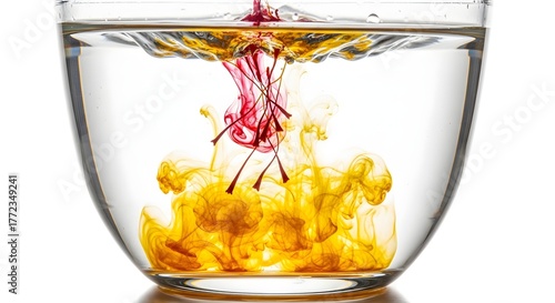 Saffron Threads Bloom in Water - Golden Spice Infusion