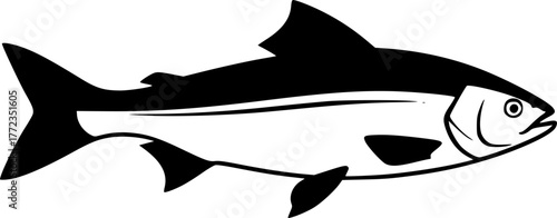 fish , minimalist, clean lines, vector illustration