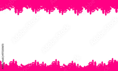 Rectangular Pink Paint Splash Frame Vector with Jagged Artistic Borders for Invitations and Social Media