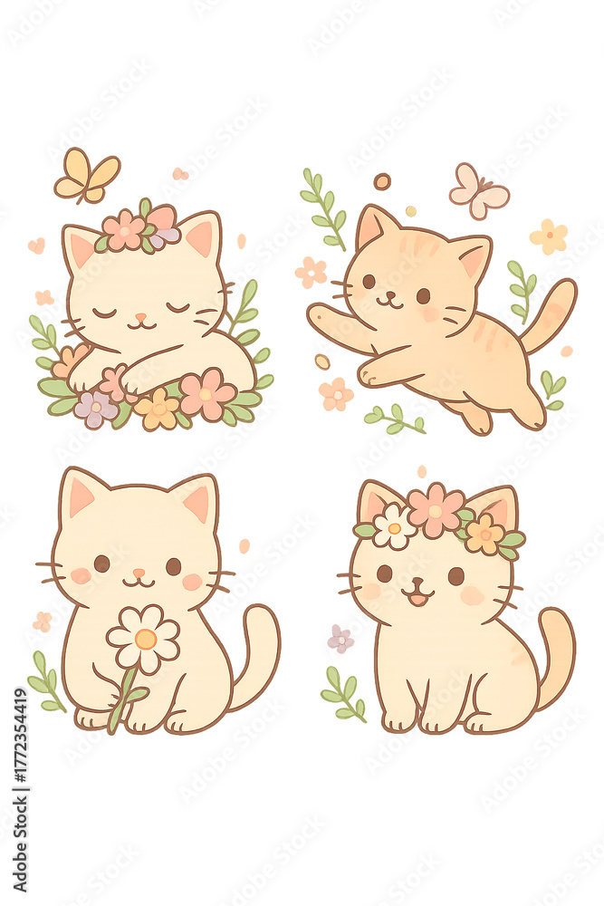 Naklejka premium set of funny cartoon animals