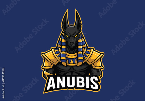 Anubis egyptian gaming logo design mascot icon - Gaming logo - Gaming Mascot - esport mascot vector illustration