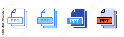Ppt Multi Style Icon Set