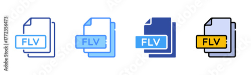 Flv Multi Style Icon Set