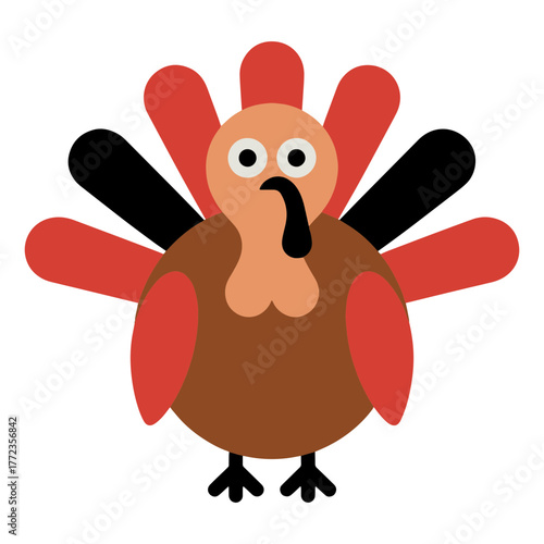 Thanksgiving funny turkey vector