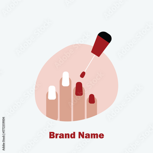 Modern Manicure Nail Salon Logo