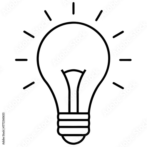 Light Bulb Icon Symbolizing Idea Keywords: light bulb, idea, innovation, creativity, inspiration