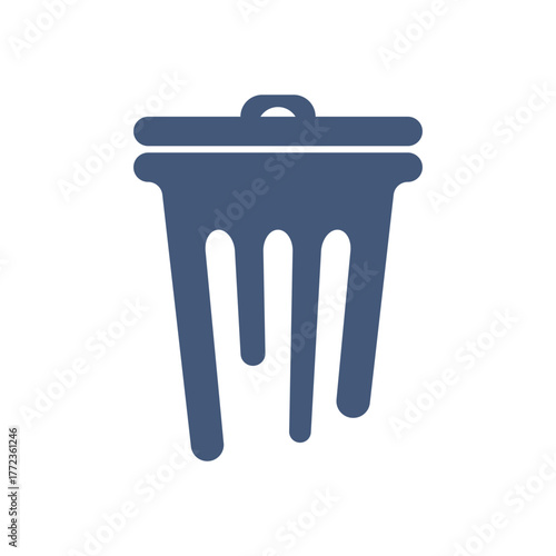 Trash can logo template