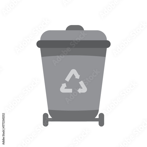 Trash can logo template