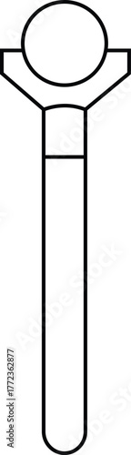 Eye massager icon for skincare routine, under eye roller tool to reduce puffiness, dark circles and refresh eyes transparent background.