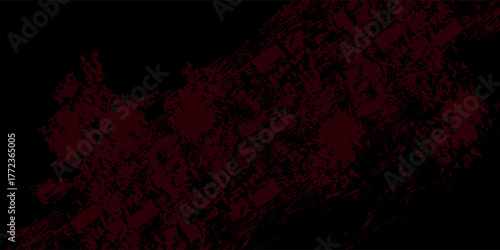 Perfect red horror scary background. Old wall texture cement black red background. Abstract dark red watercolor vector