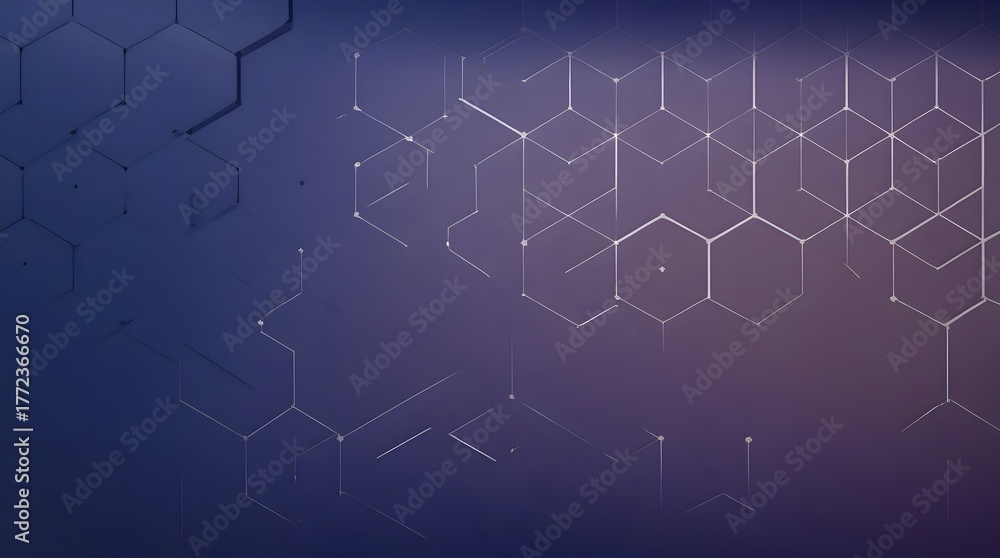 Obraz premium Hexagons pattern featuring a geometric abstract background composed of simple hexagonal elements in a repeating arrangement, with a dominant focus on medical, technology, or science design, incorporat
