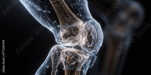 A human leg and knee x-ray