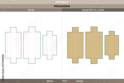 Agarbatti box dieline developed by vector discipline maintaining smooth printing and durable packaging layout structured die line edges align each panel for a neat compact shape