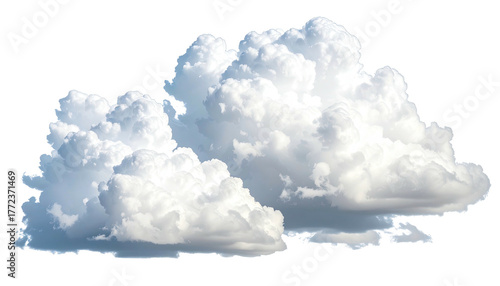 Cumulus clouds soft, puffy, and white against a black backdrop