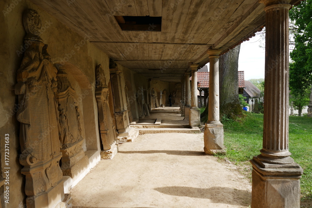 Obraz premium Historischer Friedhof Camposanto Buttstädt in Thüringen