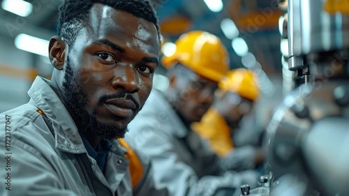 作業をしている男性