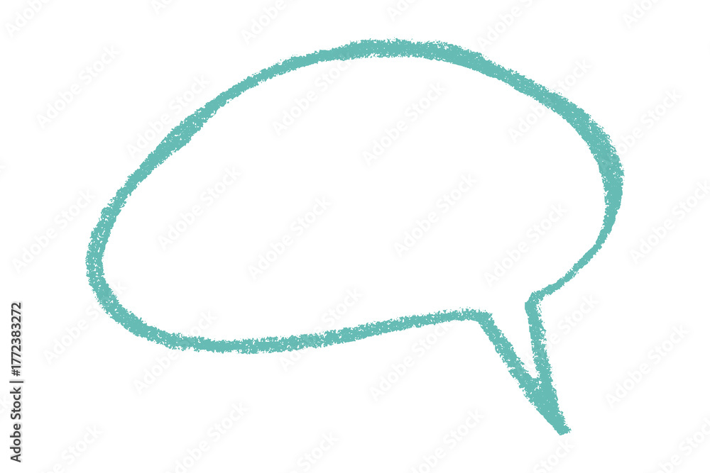 Fototapeta premium Hand drawn speech bubble Blank empty message box Textbox frame for banners, price tags, stickers, design