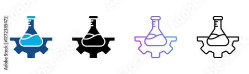 Trial Icon Multiple Style Vector Illustration
