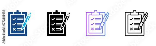 Test Response Icon Multiple Style Vector Illustration
