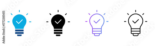 Fact Icon Multiple Style Vector Illustration
