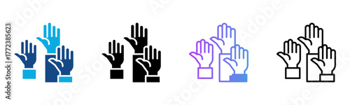 Participation Icon Multiple Style Vector Illustration
