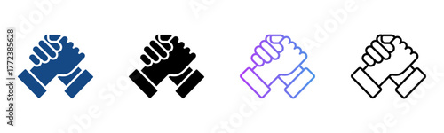 Trust Icon Multiple Style Vector Illustration
