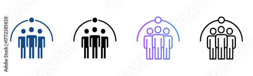 Belonging Reciprocity Icon Multiple Style Vector Illustration
