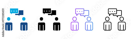 Consulting Icon Multiple Style Vector Illustration
