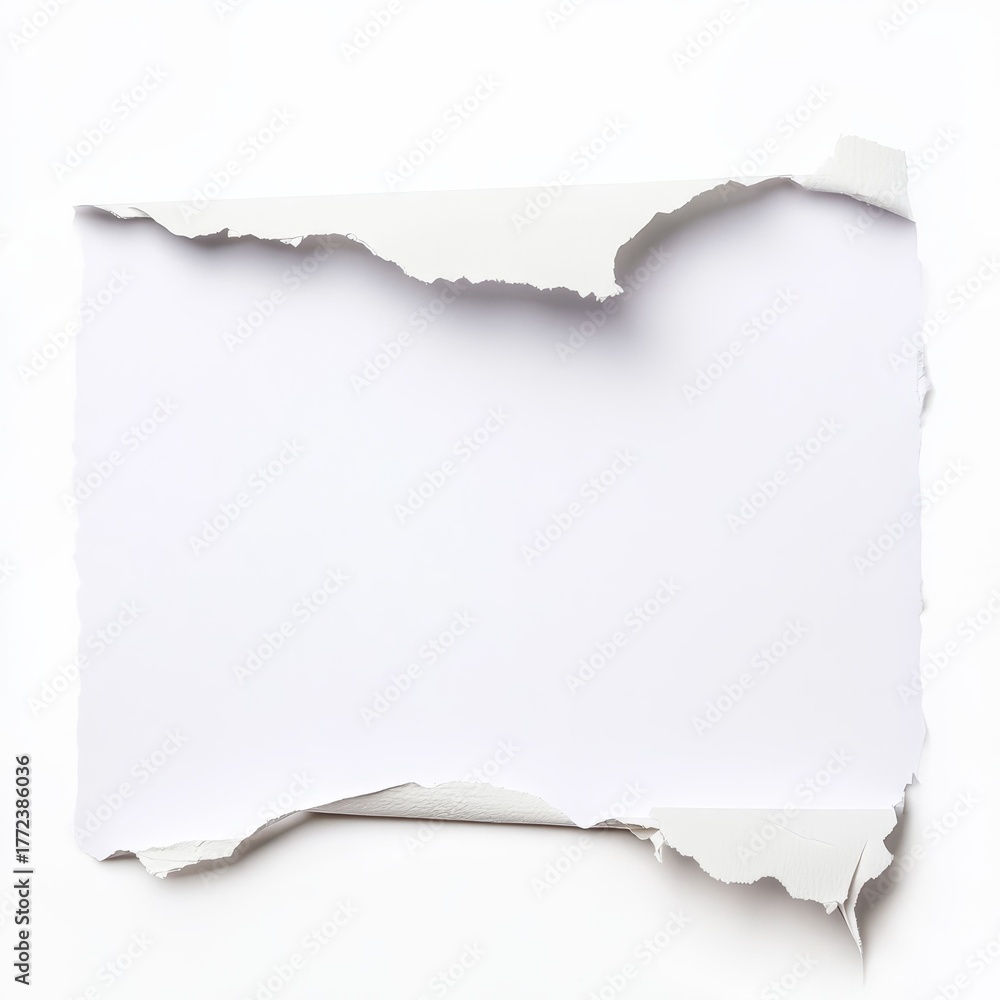 Obraz premium Striking torn paper texture creates dynamic background for your message, add depth and intrigue with this modern minimalist design element for impact