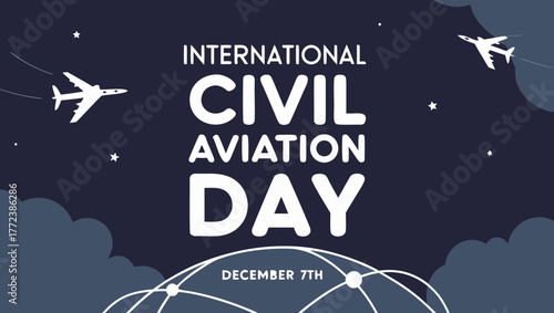 International Civil Aviation Day Celebration with airplane images 