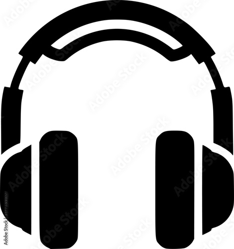 Headphones - Minimalist and Flat Logo - Vector illustration
