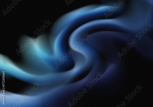 Abstract Blue 3D Fluid Shapes with Gradient on Transparent Background Design