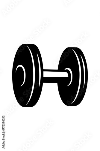 Sculpt your dream physique with this dumbbell icon, ideal for fitness apps, workout plans, and gym promotions, inspires strength and healthy living