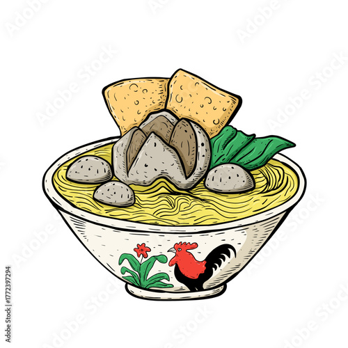 Meat ball asian food