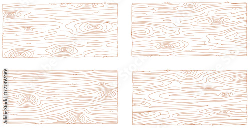 Rustic wood planks texture set with realistic grain details for backgrounds or mockups
