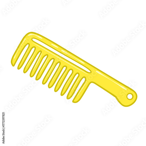 yellow comb isolated on white