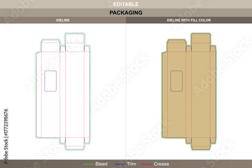 Hanging agarbatti box dieline developed through precise vector setup enhancing printing clarity and stable packaging form detailed die line folding secures hanging structure