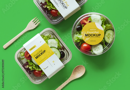 Plastic Food Box Mockup Design