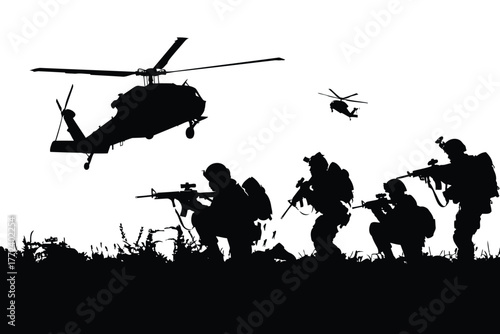 Army silhouette vector and soldier silhouette, army background, military troops, combat clipart, infantry, army emblem, army badge, soldier icon, military vector design, army illustration, army logo