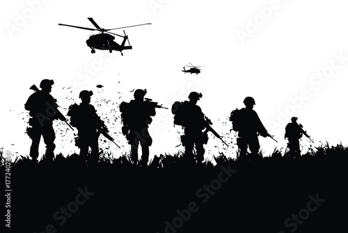 Army silhouette vector and soldier silhouette, army background, military troops, combat clipart, infantry, army emblem, army badge, soldier icon, military vector design, army illustration, army logo