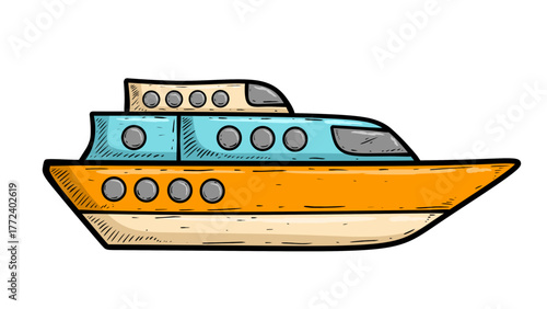 vector illustration of a boat