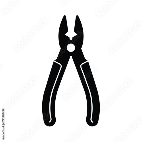 Flat Vector Icon of Pliers