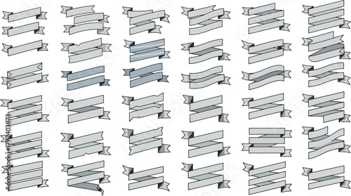 Stylish collection of banner design elements for marketing promotions and announcements