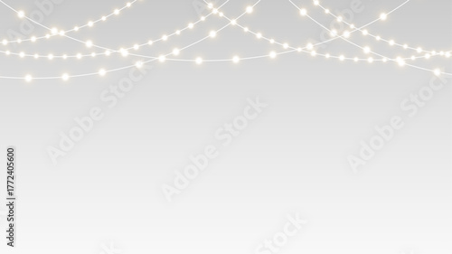 Garland png glowing decorative string lamp for winter party.
