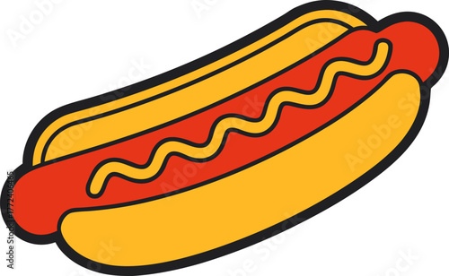 Simple Hot Dog Fast Food Icon